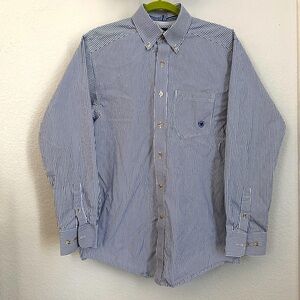 ARIAT | Pro Series Shirt Blue White Stripe Button Down